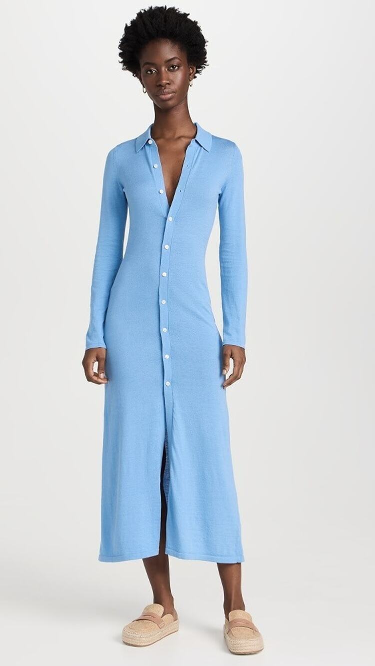 Guest in Residence Showtime Shirt Dress Denim Blue Size XS 3404